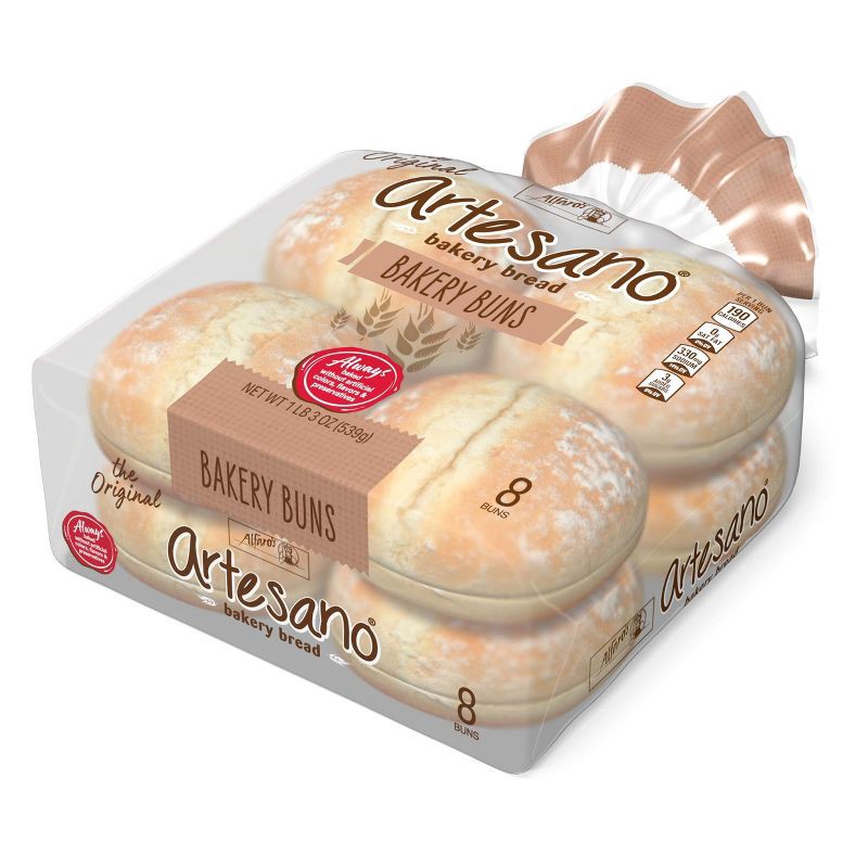 slide 2 of 6, Alfaro's Artesano Bakery Buns - 19oz/8ct, 8 ct; 19 oz