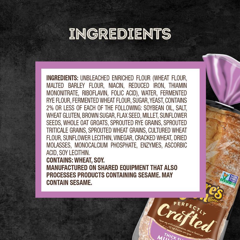 slide 3 of 10, Nature's Own Perfectly Crafted Multigrain Sandwich Bread - 22oz, 22 oz