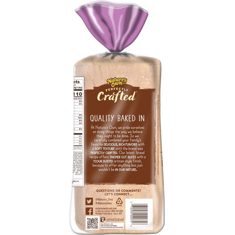 slide 9 of 10, Nature's Own Perfectly Crafted Multigrain Sandwich Bread - 22oz, 22 oz