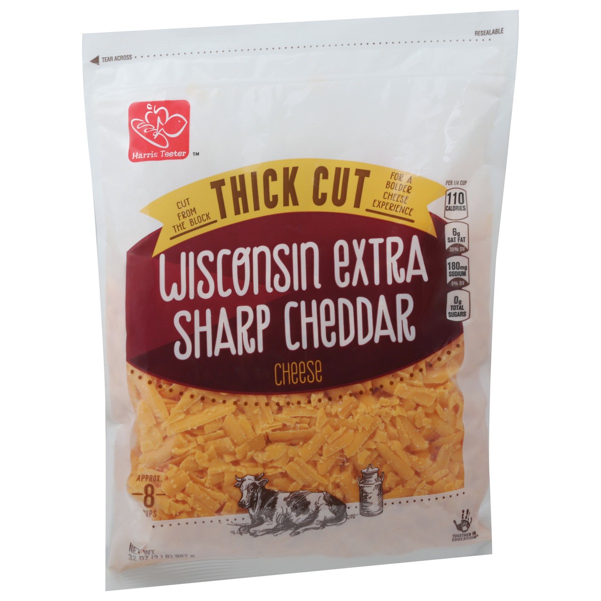 slide 9 of 9, Harris Teeter Wisconsin Sharp Thick Shred, 1 ct