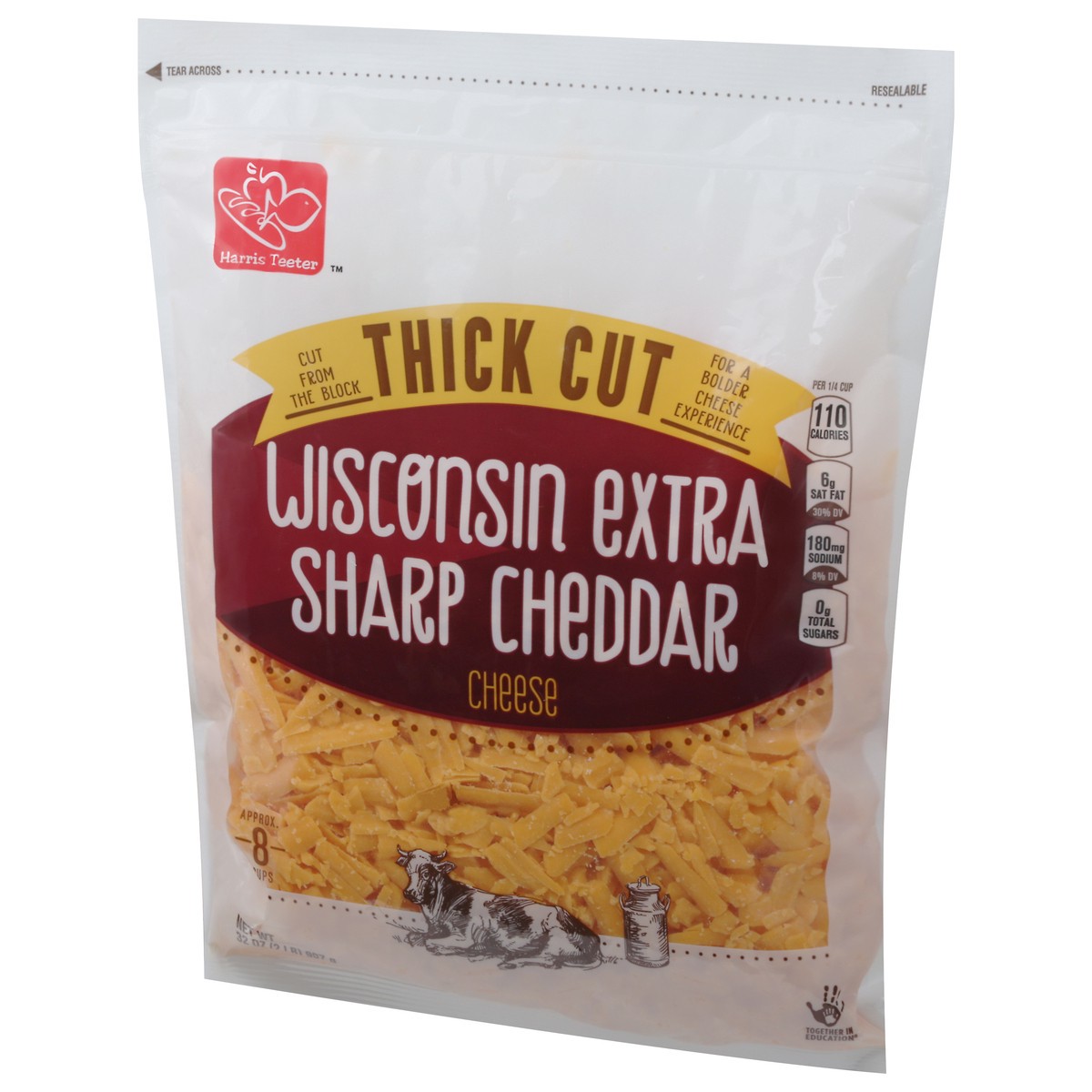 slide 3 of 9, Harris Teeter Wisconsin Sharp Thick Shred, 1 ct