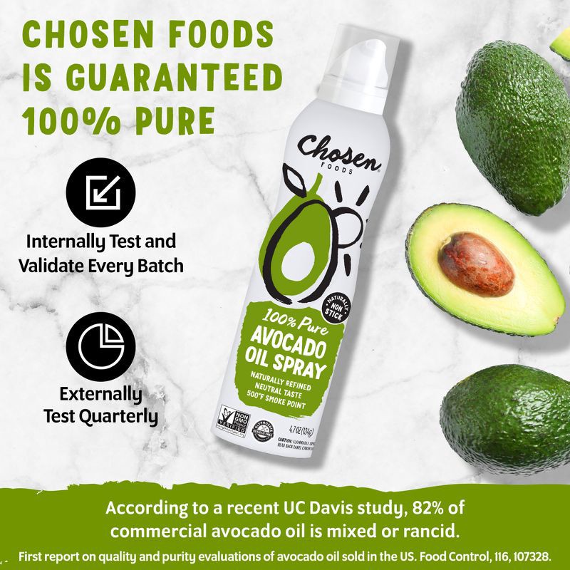 slide 5 of 8, Chosen Foods 100% Pure Avocado Oil Spray - 4.7oz, 4.7 oz