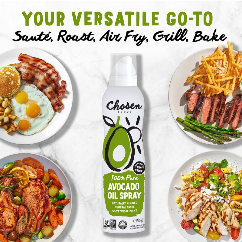 slide 6 of 8, Chosen Foods 100% Pure Avocado Oil Spray - 4.7oz, 4.7 oz