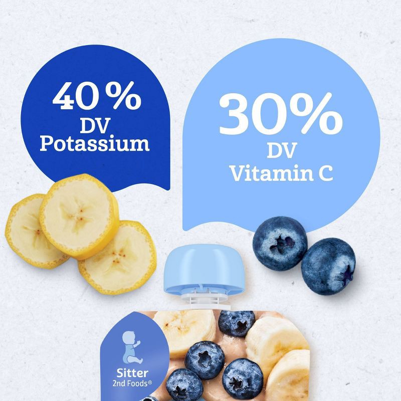 slide 4 of 9, Gerber Baby Food Banana Blueberry Puree Toddler Food Pouch - 3.5oz​, 3.5 oz