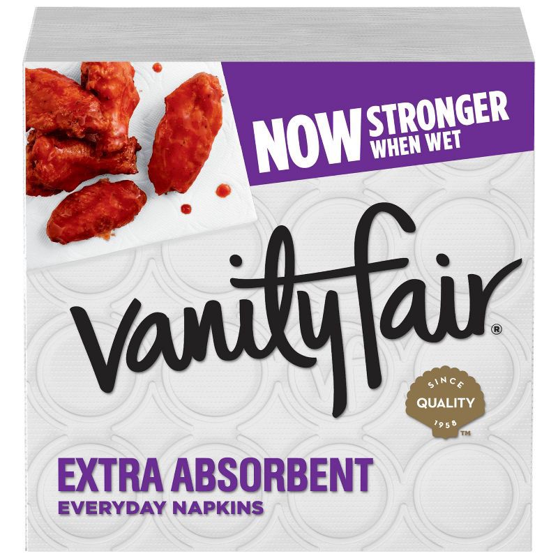 slide 1 of 9, Vanity Fair Extra Absorbent 2-Ply Napkins - 80ct, 80 ct
