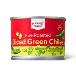 Hot Diced Green Chiles - 4oz - Market Pantry™