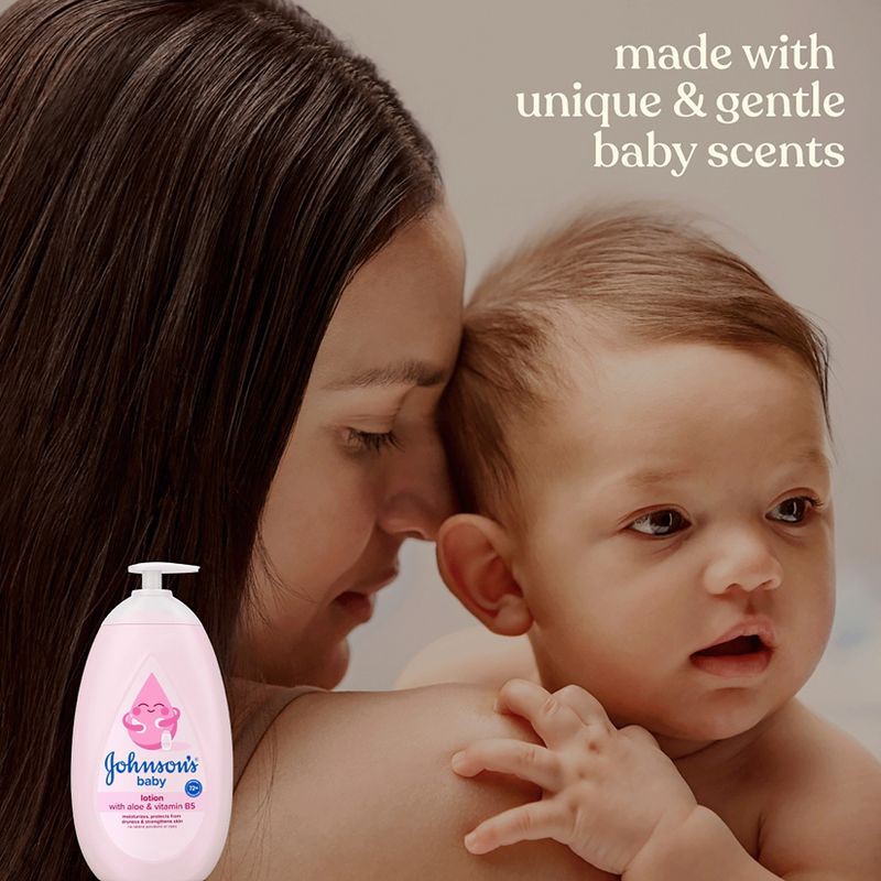 slide 7 of 8, Johnson's Moisturizing Mild Pink Baby Body Lotion, Coconut Oil for Delicate Skin, Hypoallergenic - 27.1 fl oz, 27.1 fl oz