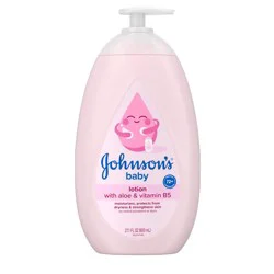 Johnson's Moisturizing Mild Pink Baby Body Lotion, Coconut Oil for Delicate Skin, Hypoallergenic - 27.1 fl oz