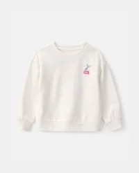 Carters Toddler Girl Mermaid French Terry Pullover Sweatshirt - Ivory Ivory 3T