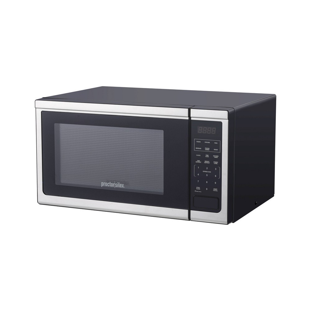 slide 2 of 5, Proctor Silex 1.1 cu ft 1000 Watt Microwave Oven - Stainless Steel (Brand May Vary), 1 ct