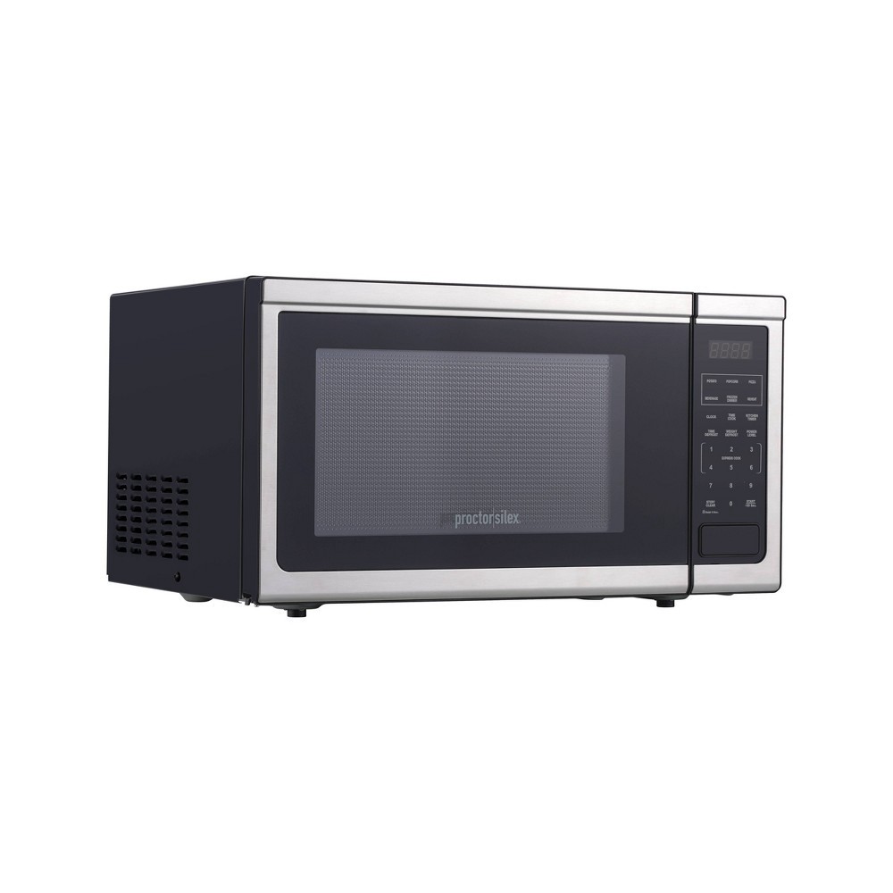 slide 3 of 5, Proctor Silex 1.1 cu ft 1000 Watt Microwave Oven - Stainless Steel (Brand May Vary), 1 ct