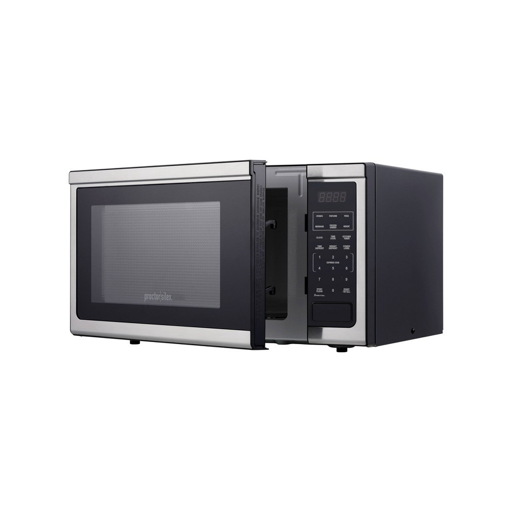 slide 4 of 5, Proctor Silex 1.1 cu ft 1000 Watt Microwave Oven - Stainless Steel (Brand May Vary), 1 ct