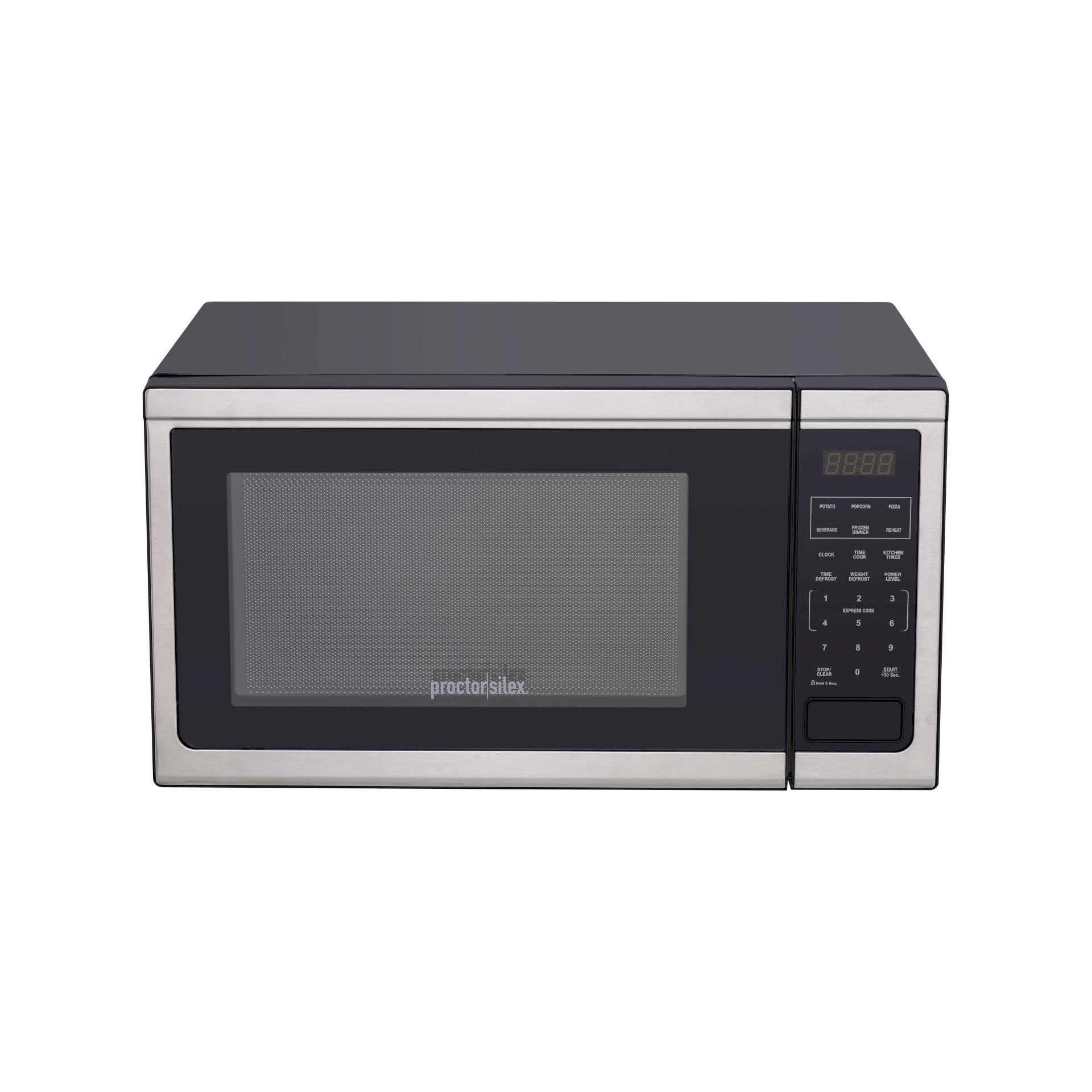 slide 1 of 5, Proctor Silex 1.1 cu ft 1000 Watt Microwave Oven - Stainless Steel (Brand May Vary), 1 ct