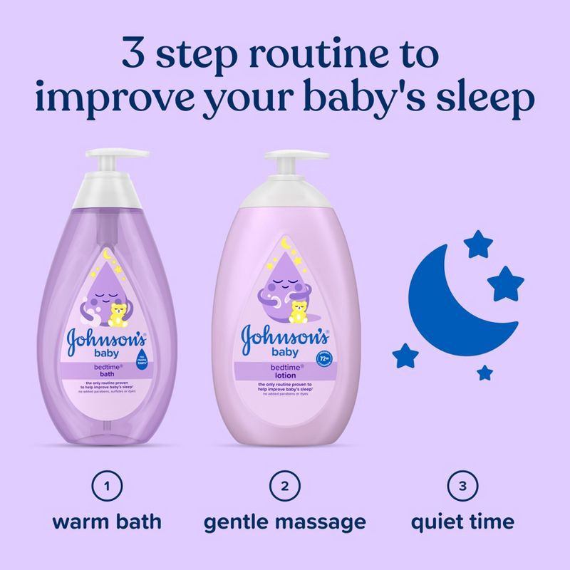 slide 8 of 8, Johnson's Bedtime Baby Bath with Soothing Natural Calm Aromas, Hypoallergenic - 27.1oz, 27.1 oz