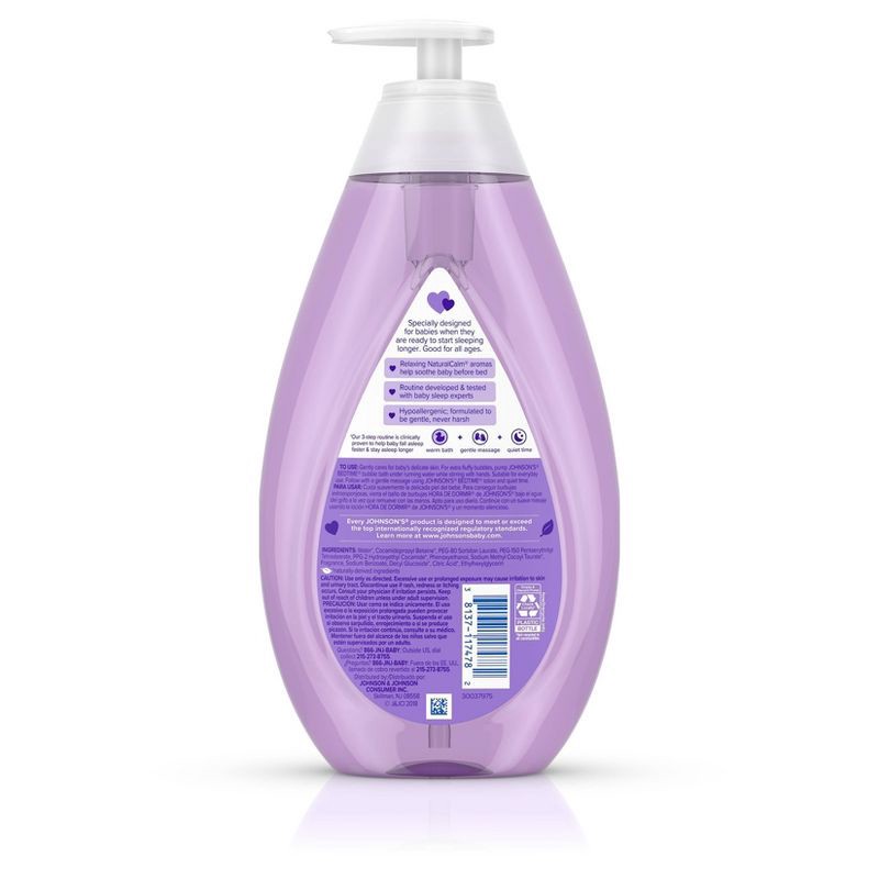 slide 4 of 6, Johnson's Bedtime Bubble Bath - 27.1oz, 27.1 oz