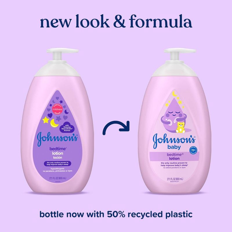 slide 3 of 4, Johnson's Moisturizing Bedtime Baby Body Lotion with Coconut Oil & Natural Calm Aromas - 27.1oz, 27.1 oz