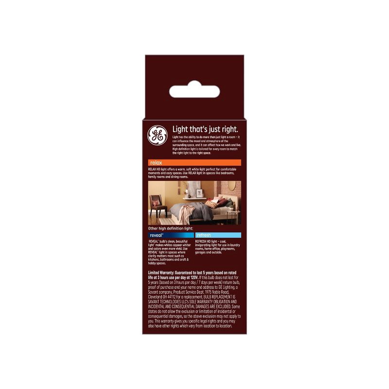 slide 3 of 7, GE Household Lighting GE 60W Relax A19 LED Light Bulb Soft White GU24 Base, 1 ct