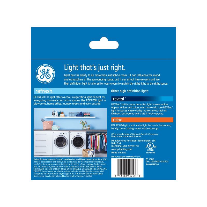 slide 2 of 4, GE Household Lighting GE 4pk 60W Refresh LED Decorative Light Bulbs Daylight, 4 ct