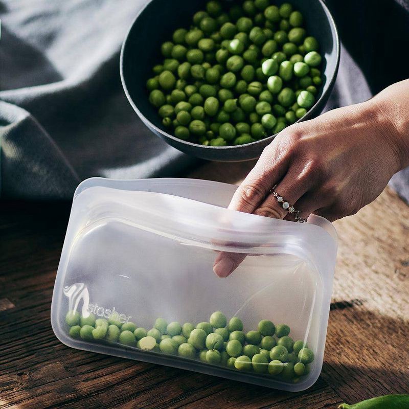 slide 2 of 8, stasher Premium Silicone Reusable Food Storage Snack Bag - Mystery Color, 1 ct