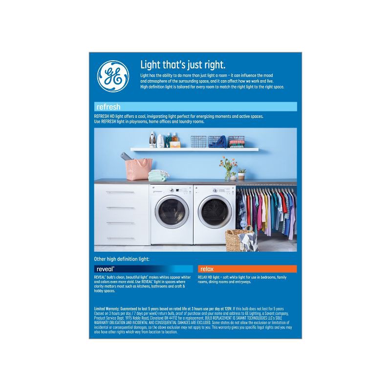 slide 2 of 6, GE Household Lighting GE 4pk 40W Refresh A19 LED Light Bulbs Daylight, 4 ct