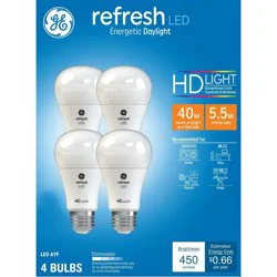 GE Household Lighting GE 4pk 40W Refresh A19 LED Light Bulbs Daylight