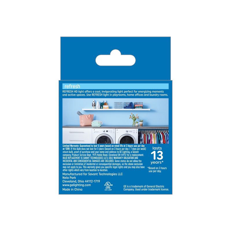 slide 3 of 4, GE Household Lighting GE 2pk 40W Refresh A15 LED Ceiling Fan Light Bulbs Daylight Clear, 2 ct