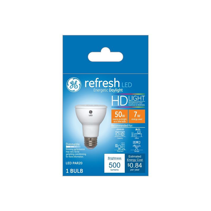 slide 1 of 2, GE Household Lighting GE 7W 50W Equivalent Refresh LED HD Light Bulbs Outdoor Rated Daylight, 1 ct