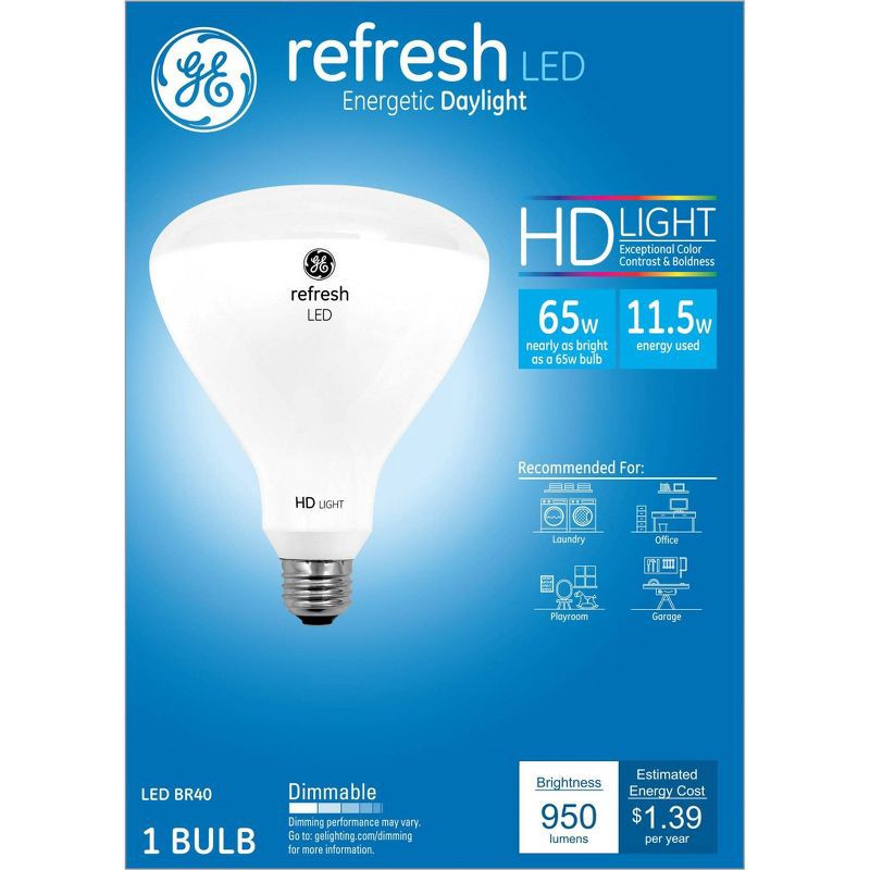 slide 2 of 3, GE Household Lighting GE 11.5W 65W Equivalent Refresh LED HD Floodlights Daylight, 1 ct