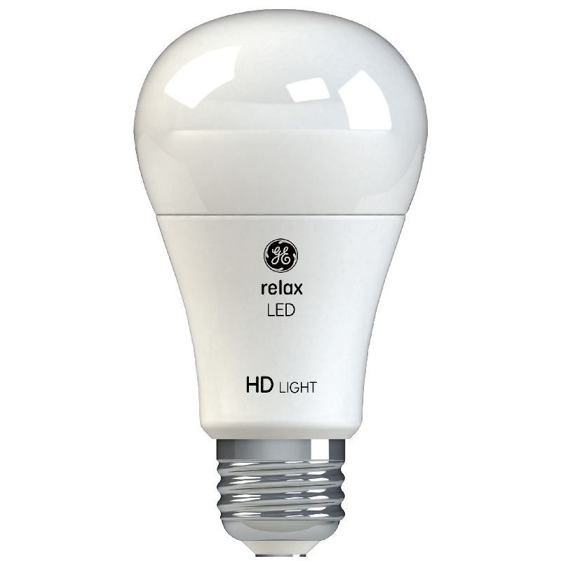 slide 2 of 7, GE Household Lighting GE 2pk 40W Relax A19 LED Light Bulbs Soft White: Dimmable, Energy Star, 450 Lumens, 2700K, 13.7-Year Life, 2 ct