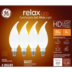 GE Household Lighting GE 4pk 40W Refresh LED Decorative Light Bulbs