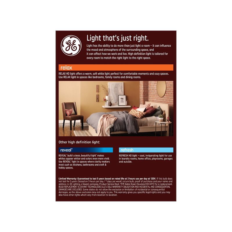 slide 3 of 7, GE Household Lighting GE 65W Relax BR30 LED Indoor Floodlight Bulbs Soft White, 1 ct