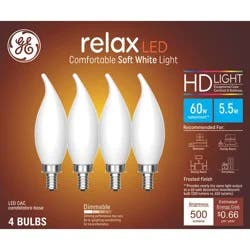 GE Household Lighting GE 4pk 60W Refresh LED Decorative Light Bulbs