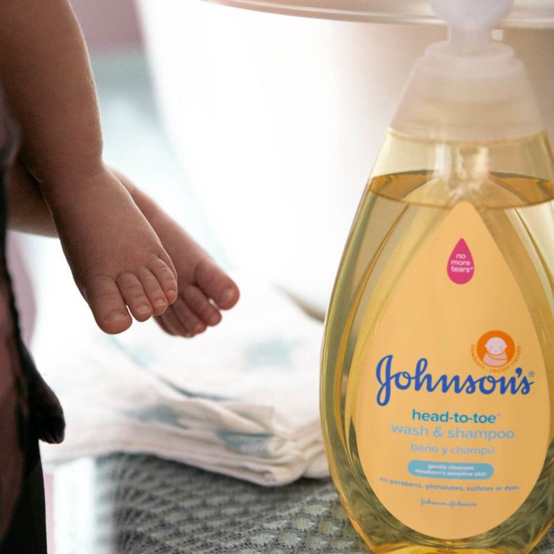 slide 7 of 8, Johnson's Head-To-Toe Gentle Baby Body Wash & Shampoo For Sensitive Skin - 27.1 fl oz, 27.1 fl oz