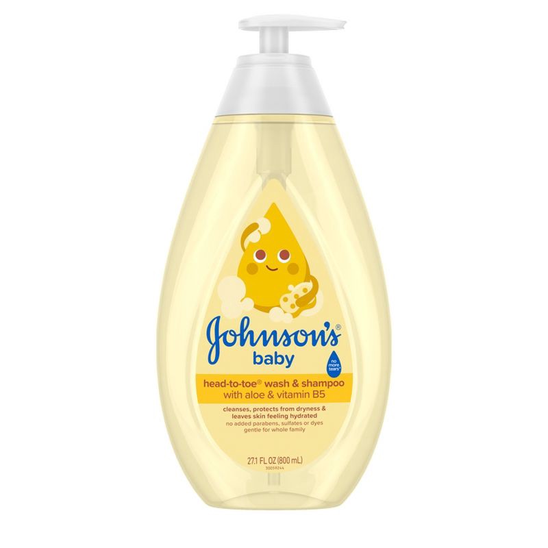 slide 1 of 8, Johnson's Head-To-Toe Gentle Baby Body Wash & Shampoo For Sensitive Skin - 27.1 fl oz, 27.1 fl oz