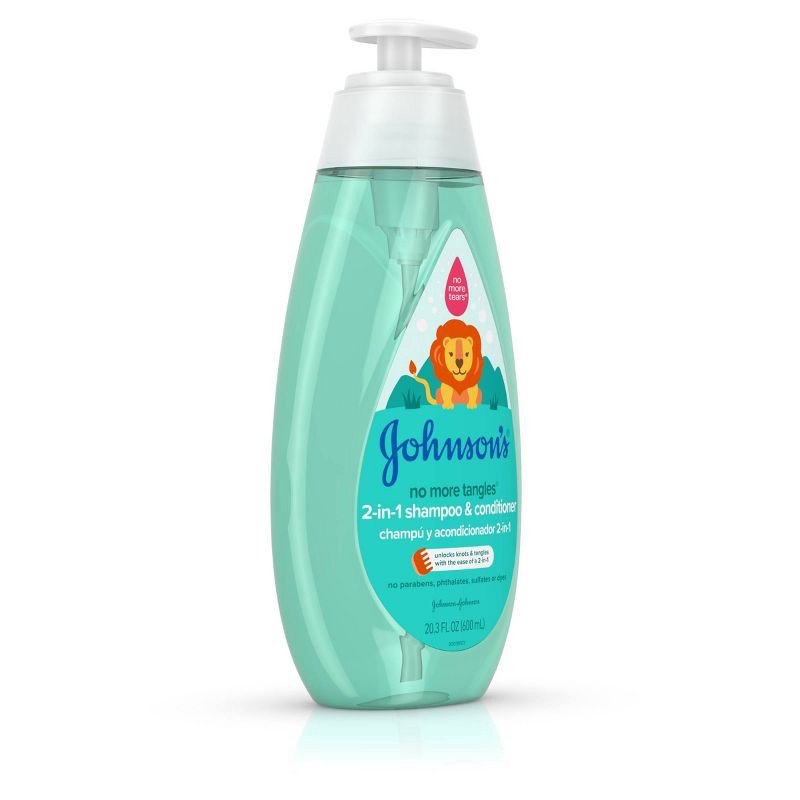 slide 6 of 7, Johnson's No More Tangles Kids' & Toddlers 2-in-1 Detangling Hair Shampoo & Conditioner - 20.3 fl oz, 20.3 fl oz