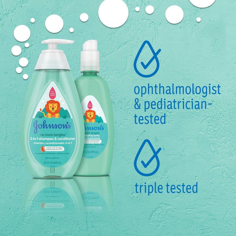 slide 5 of 10, Johnson's No More Tangles Toddler & Kids Hair Detangling Spray to Unlock Knots in Hair - 10 fl oz, 10 fl oz