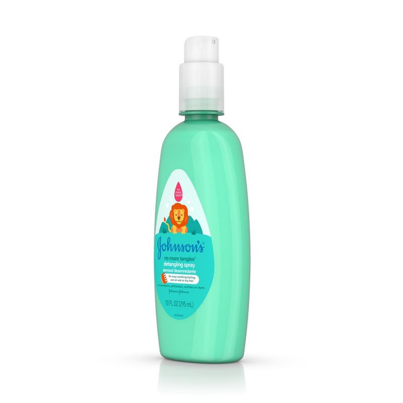 slide 10 of 10, Johnson's No More Tangles Toddler & Kids Hair Detangling Spray to Unlock Knots in Hair - 10 fl oz, 10 fl oz