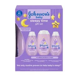 Johnson's Sleepy Time Bedtime Baby Gift Set Includes Baby Bath Shampoo, Wash & Body Lotion - 3ct: Hypoallergenic, Paraben-Free, Soothing