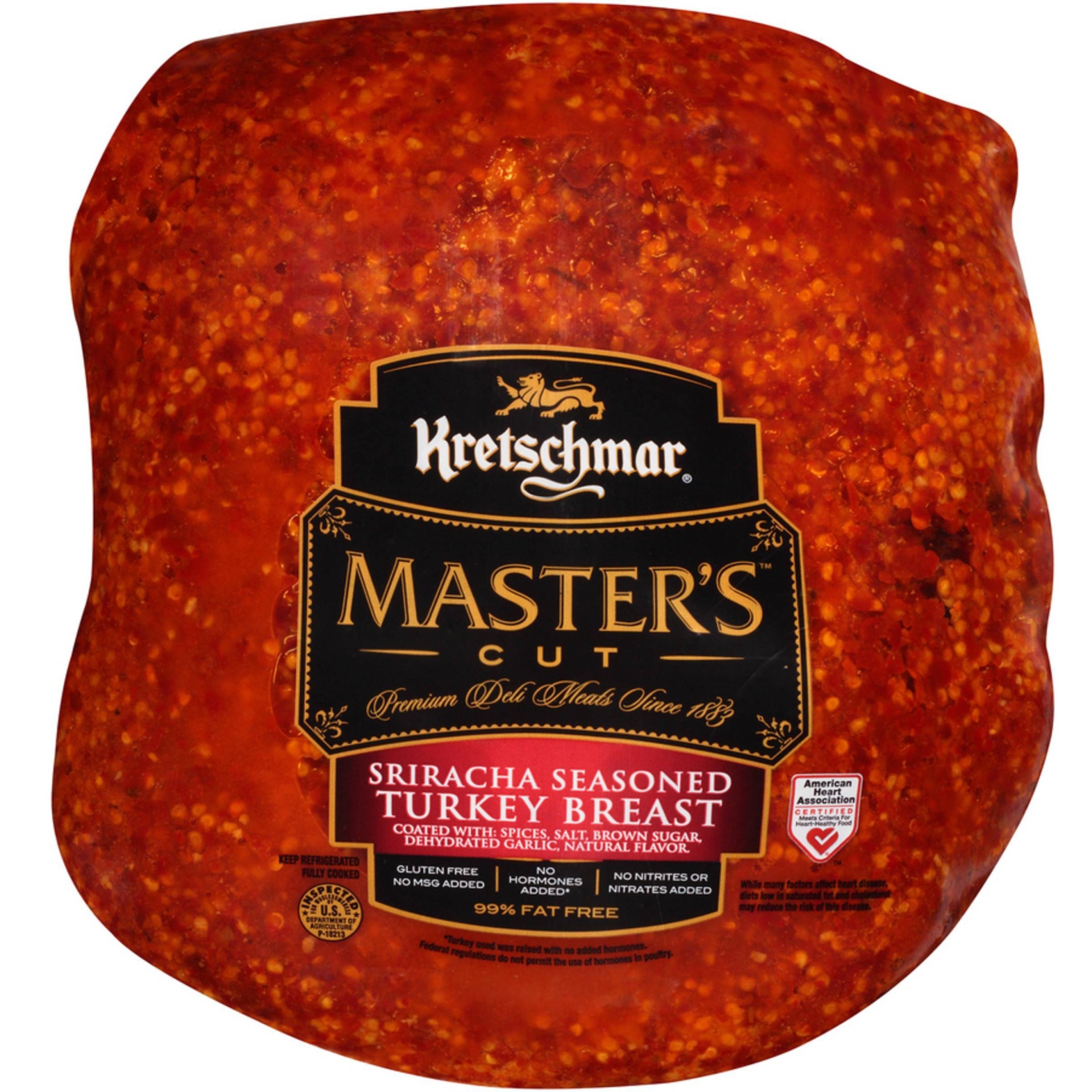 slide 1 of 1, Kretschmar Siracha Seasoned Turkey, per lb