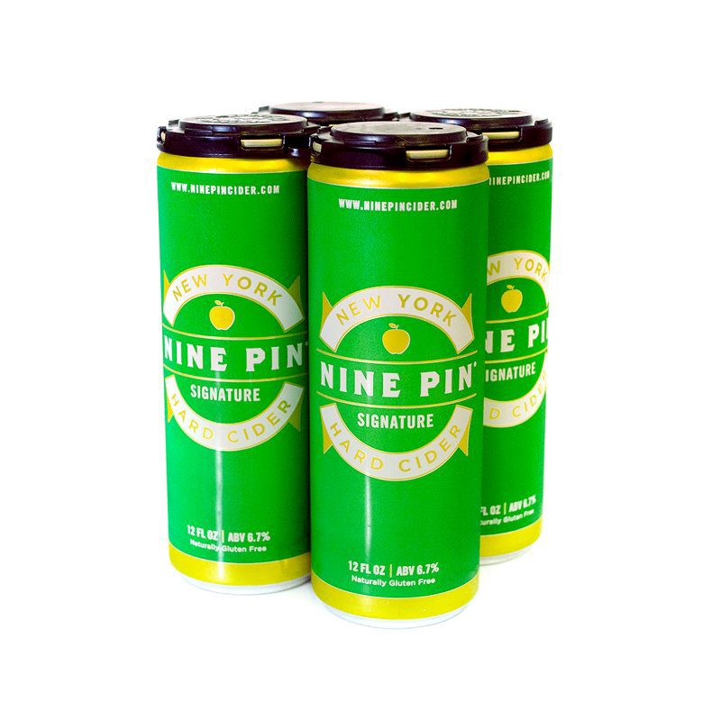 slide 1 of 2, Nine Pin Signature Cider - 4pk/16 fl oz Cans, 4 ct; 16 fl oz