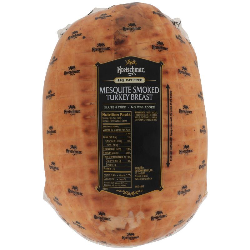slide 4 of 4, Kretschmar Mesquite Smoked Turkey Breast - Deli Fresh Sliced - price per lb, per lb