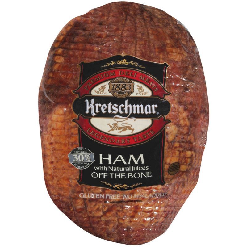 slide 2 of 9, Kretschmar Ham with Natural Juices Off the Bone - Deli Fresh Sliced - price per lb, per lb