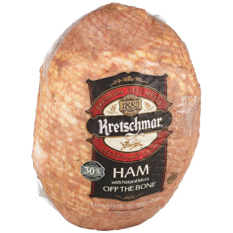 slide 3 of 9, Kretschmar Ham with Natural Juices Off the Bone - Deli Fresh Sliced - price per lb, per lb