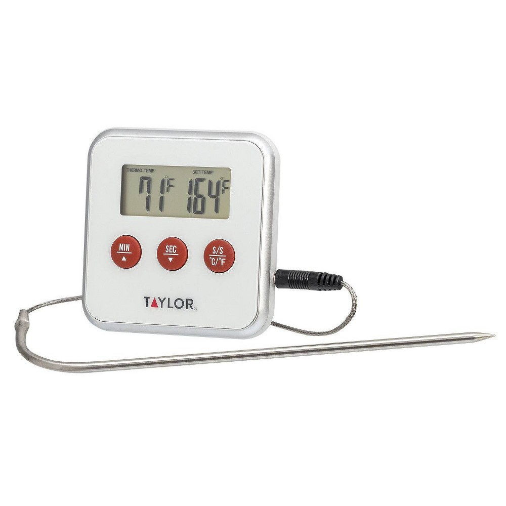 slide 2 of 3, Taylor Programmable Digital Probe Thermometer with Timer, 1 ct