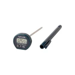 Taylor Digital Instant-Read Pocket Kitchen Meat Cooking Thermometer: Quick Read, Navy Blue, Digital Display, -40 to 302°F
