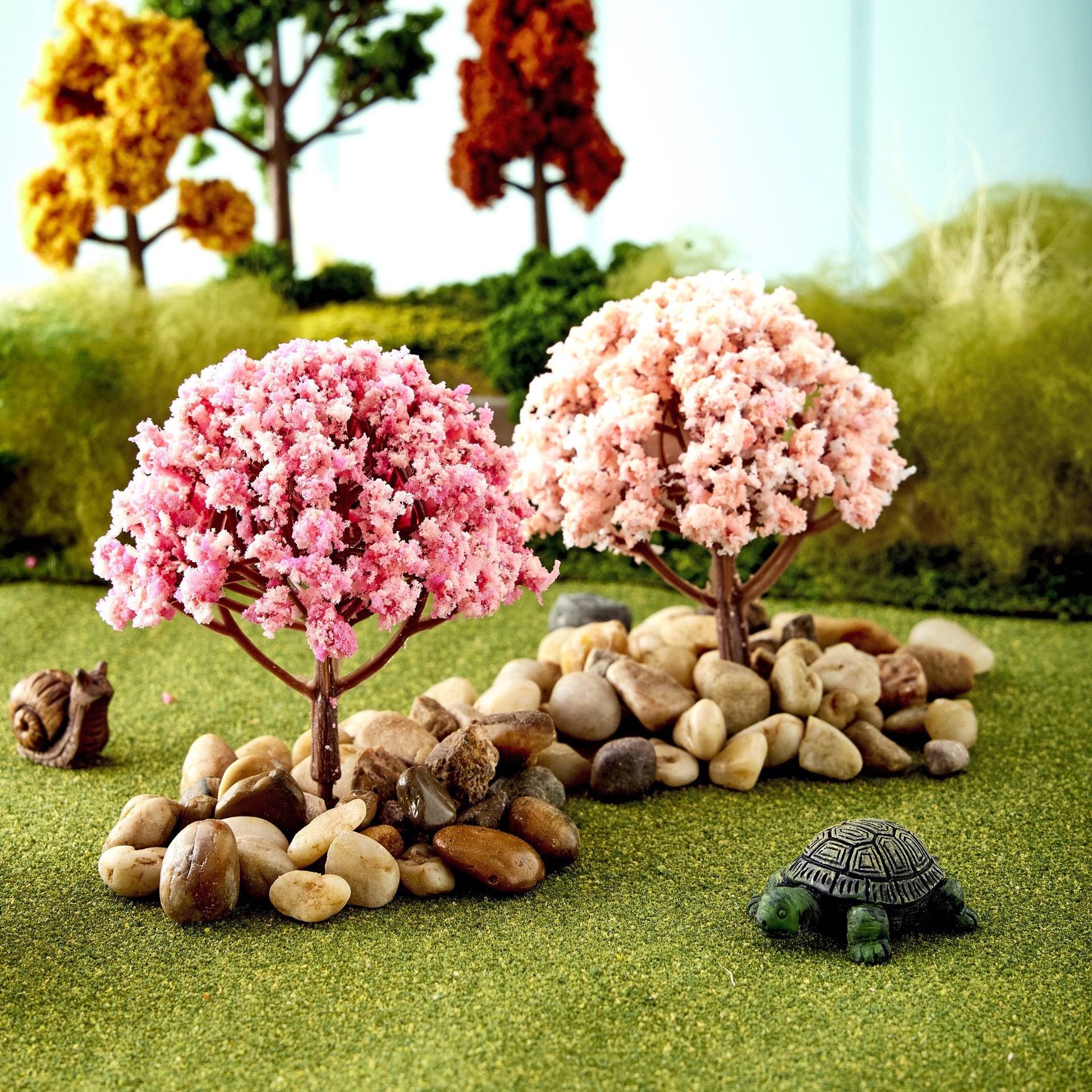 slide 2 of 3, Mini Pink Trees By Make Market, 3.16 in x 2.5 in x 2.43 in