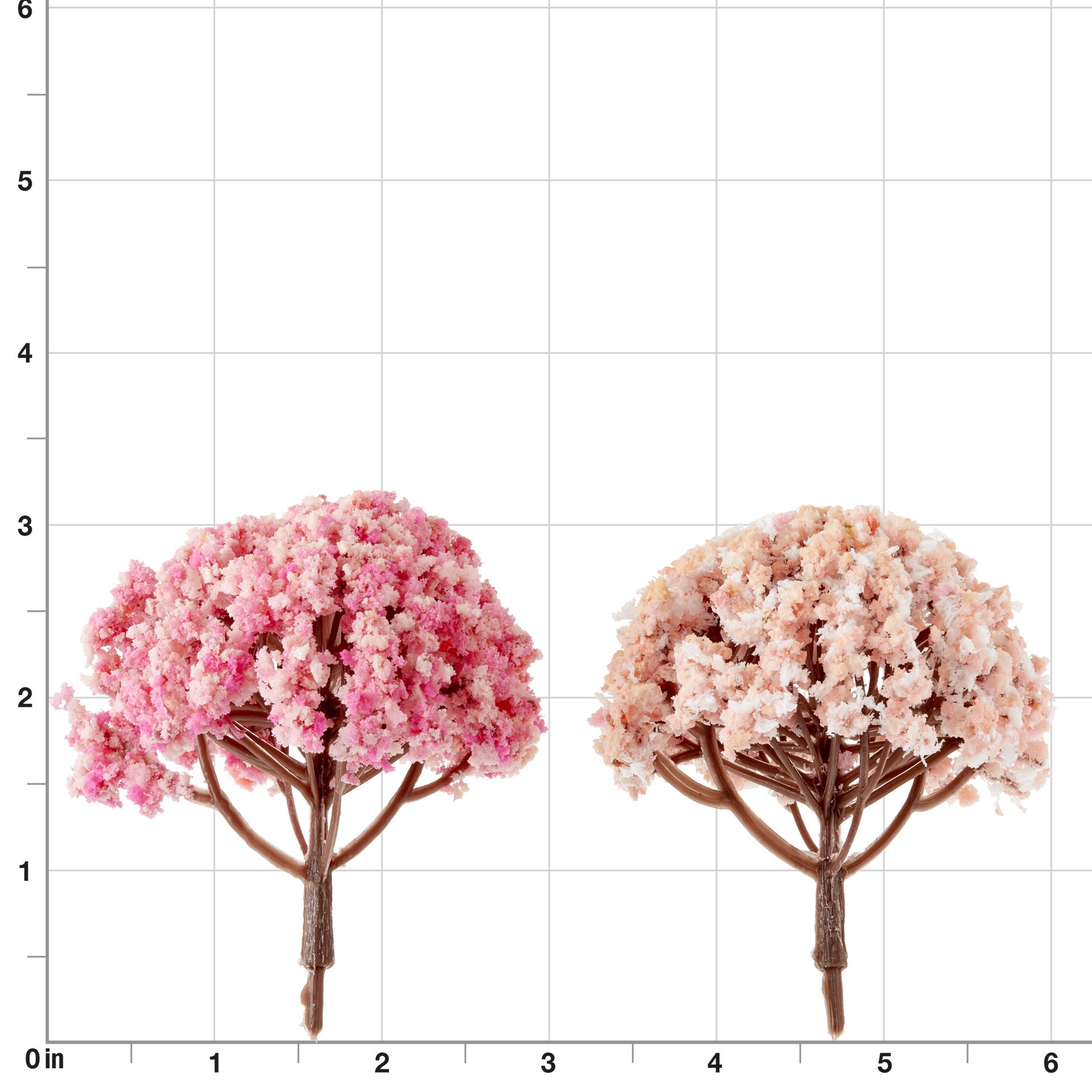 slide 3 of 3, Mini Pink Trees By Make Market, 3.16 in x 2.5 in x 2.43 in