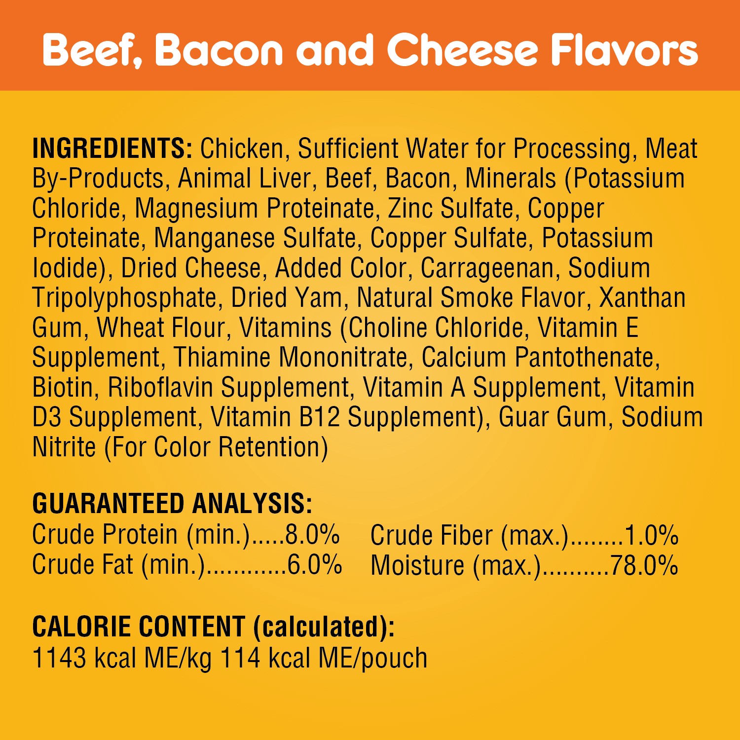 slide 3 of 4, Pedigree Chopped Ground Dinner Hearty Chicken/Beef, Bacon and Cheese Flavors Dog Food Variety Pack 8 - 3.5 oz Pouches, 8 ct