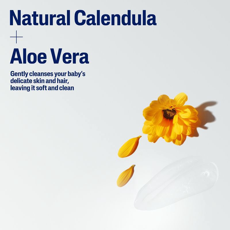slide 4 of 8, Cetaphil Baby Wash and Shampoo with Calendula, Tear Free and Hypoallergenic - 13.5 fl oz​, 13.5 fl oz