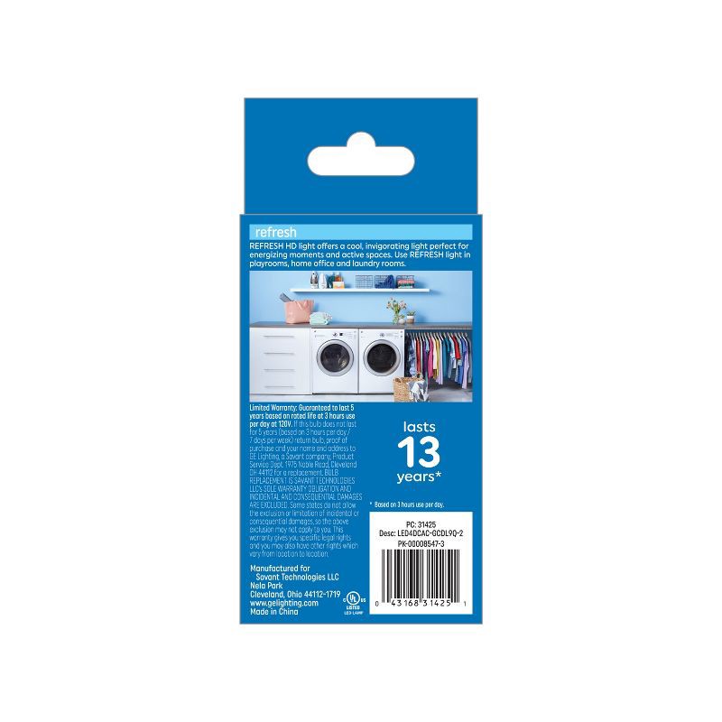 slide 3 of 3, GE Household Lighting GE 2pk 40W Refresh LED Decorative Light Bulbs Daylight, 2 ct